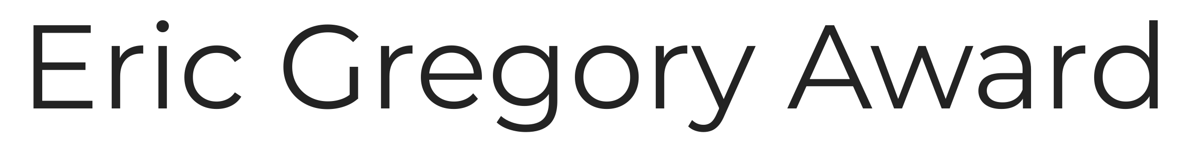 Eric Gregory Award